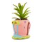 Nickelodeon SpongeBob SquarePants Gary Mini Planter With Artificial Succulent